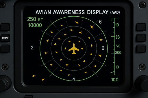 Avian awareness display concept for real-time radar interface