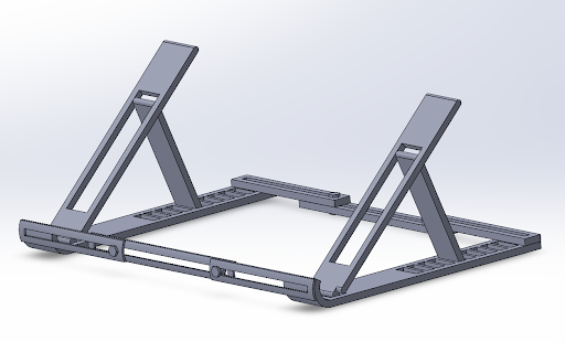 CAD rendering of adjustable laptop stand