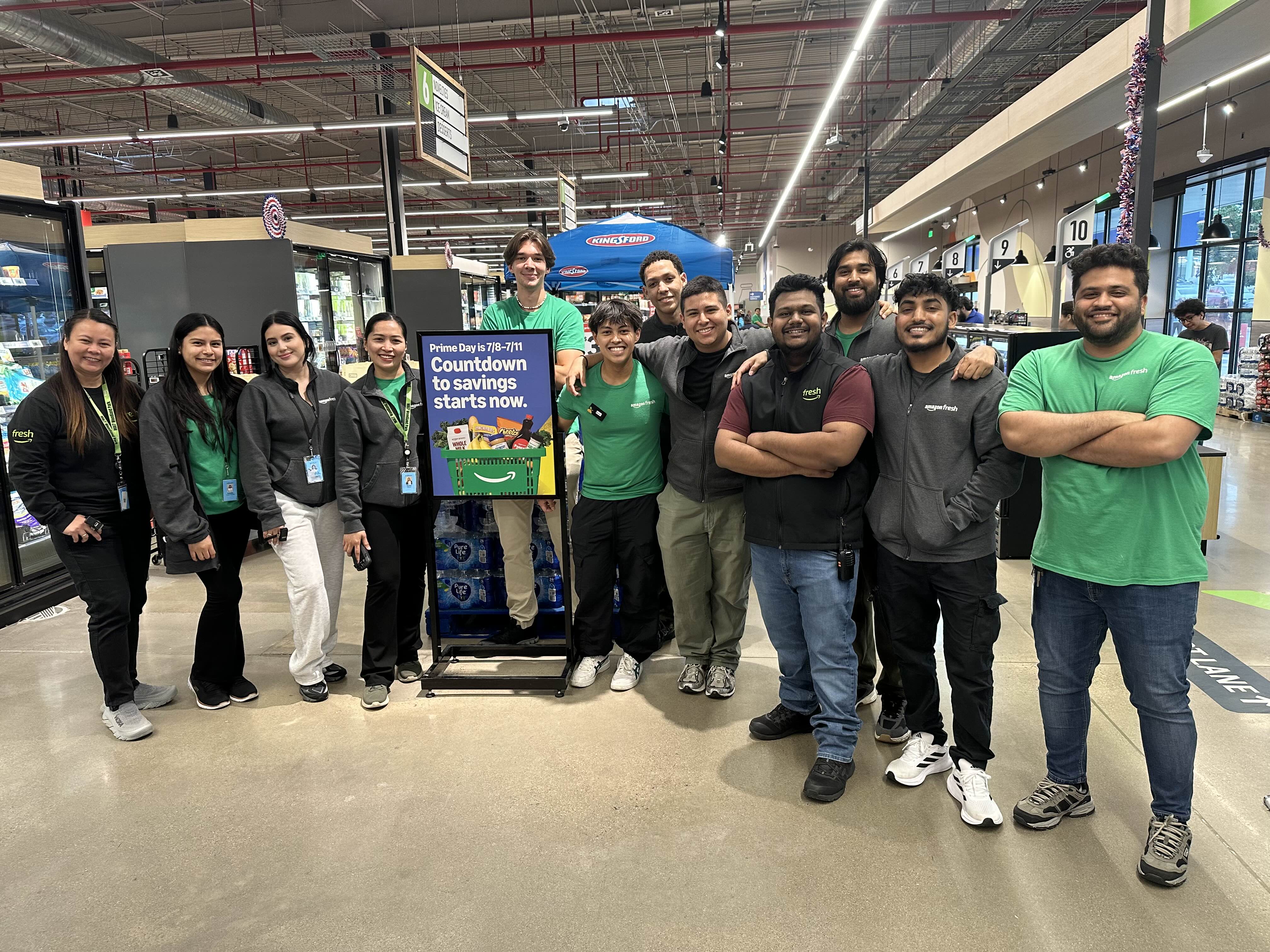 Michael Evans working as an Amazon Fresh Grocery Associate